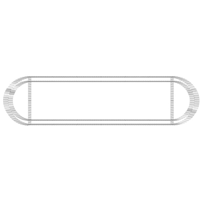 Gabbione con Letto Rialzato in Ferro Zincato 400x100x50 cm 152042