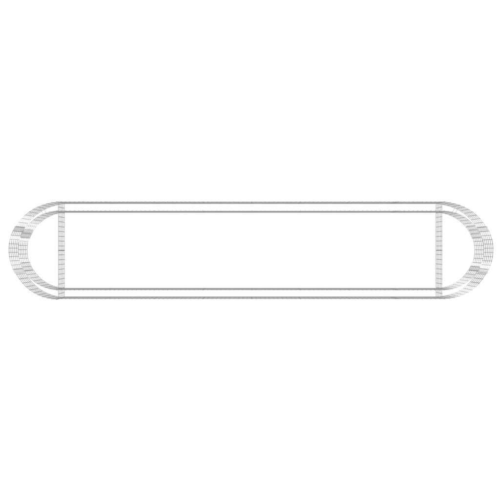 Gabbione con Letto Rialzato in Ferro Zincato 500x100x50 cm