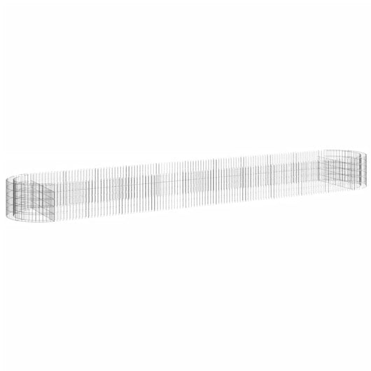 Gabbione con Letto Rialzato in Ferro Zincato 600x100x50 cm 152044