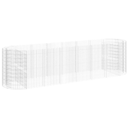 Gabbione con Letto Rialzato in Ferro Zincato 400x100x100 cm