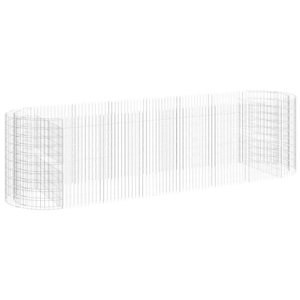 Gabbione con Letto Rialzato in Ferro Zincato 400x100x100 cm 152047