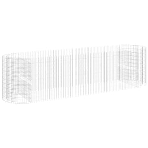 Gabbione con Letto Rialzato in Ferro Zincato 400x100x100 cm 152047