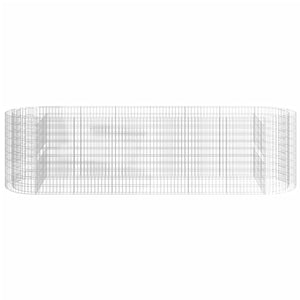 Gabbione con Letto Rialzato in Ferro Zincato 400x100x100 cm 152047