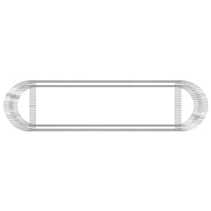 Gabbione con Letto Rialzato in Ferro Zincato 400x100x100 cm 152047