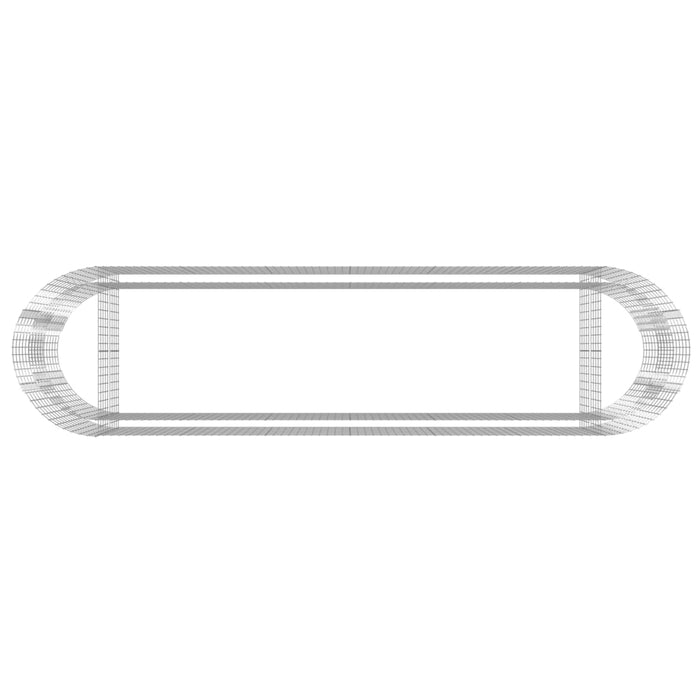 Gabbione con Letto Rialzato in Ferro Zincato 400x100x100 cm 152047