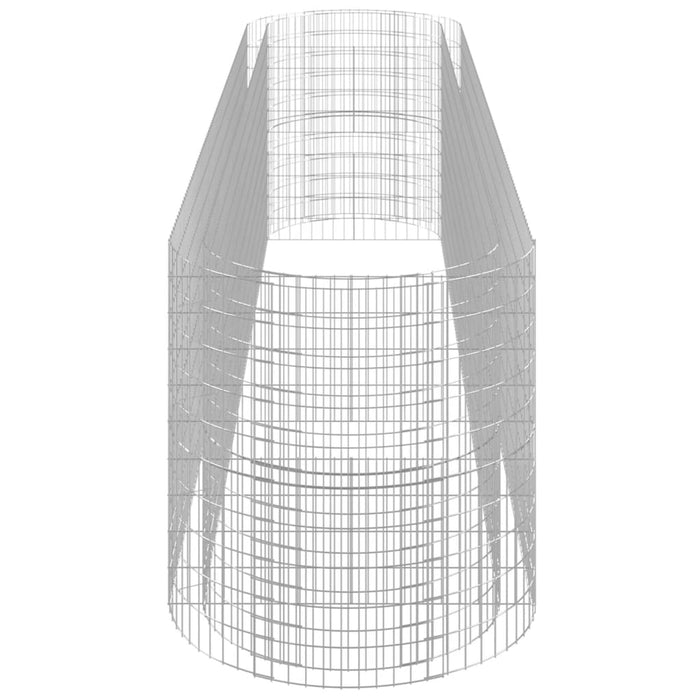 Gabbione con Letto Rialzato in Ferro Zincato 500x100x100 cm