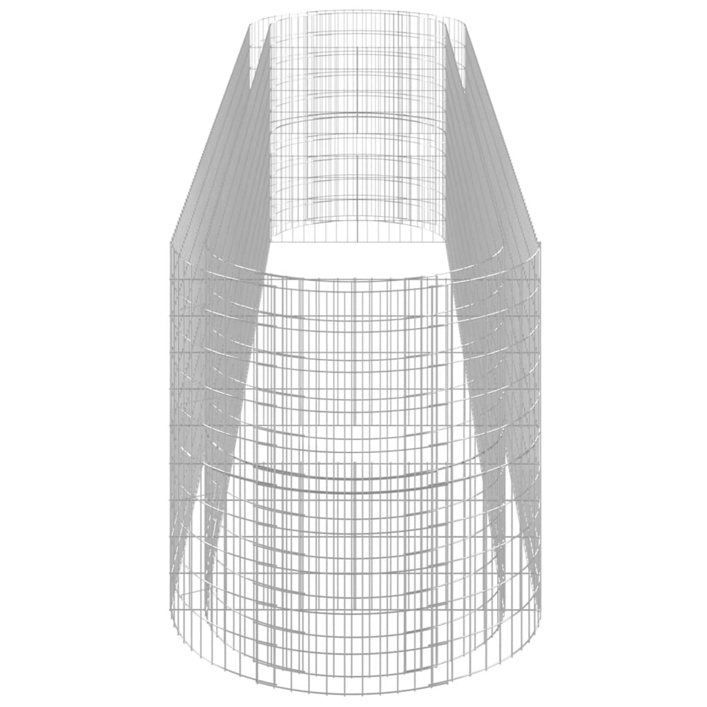 Gabbione con Letto Rialzato in Ferro Zincato 500x100x100 cm 152048