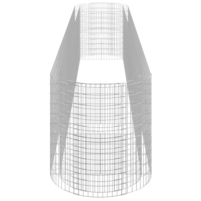 Gabbione con Letto Rialzato in Ferro Zincato 600x100x100 cm 152049