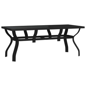 Set da Pranzo da Giardino 7 pz Grigio e Nero 3102919