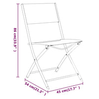 Set da Pranzo da Giardino 9 pz Grigio e Nero 3102921
