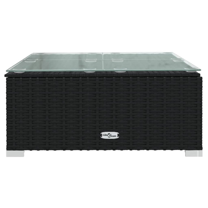 Set Divani da Giardino 13 pz con Cuscini in Polyrattan Nero 3101575