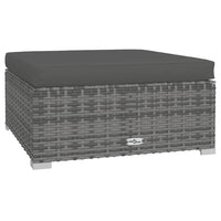 Set Divani da Giardino 4 pz con Cuscini in Polyrattan Grigio 3101645