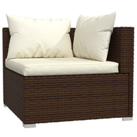 Set Divani da Giardino 10 pz con Cuscini in Polyrattan Marrone cod mxl 42486