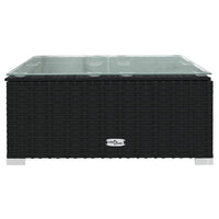 Set Divani da Giardino 12 pz con Cuscini in Polyrattan Nero 3102079