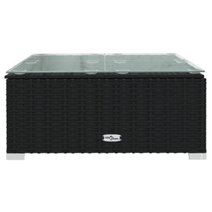 Set Divani da Giardino 12 pz con Cuscini in Polyrattan Nero 3102079