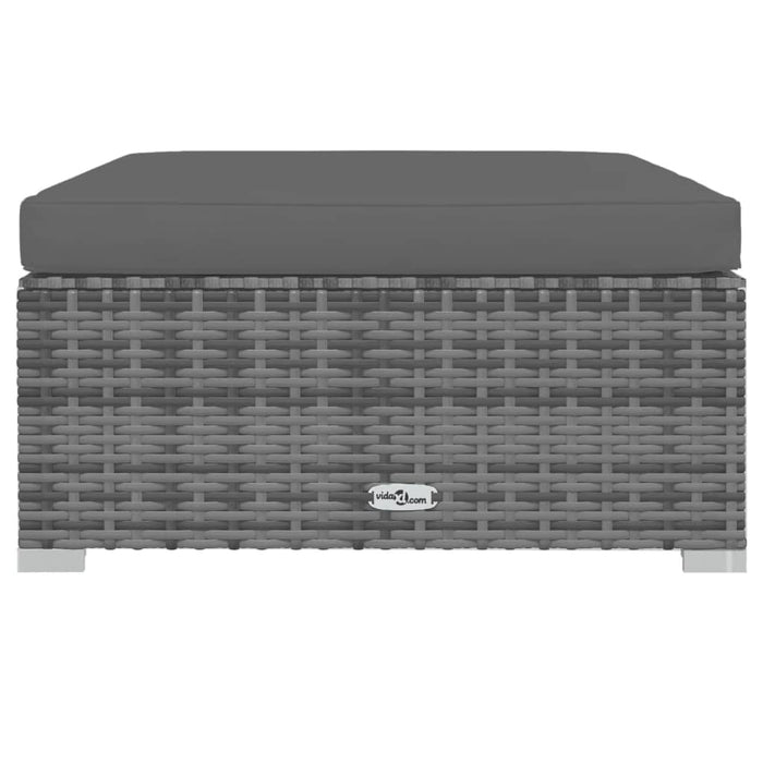 Set Divani da Giardino 13 pz con Cuscini in Polyrattan Grigio 3102101
