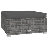 Set Divani da Giardino 11 pz con Cuscini in Polyrattan Grigio 3102709