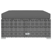 Set Divani da Giardino 11 pz con Cuscini in Polyrattan Grigio 3102709