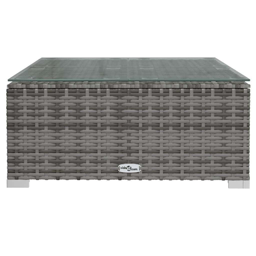 Set Divani da Giardino 12 pz con Cuscini in Polyrattan Grigio 3102821