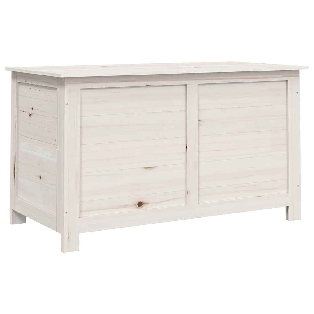 Scatola Cuscini Esterno Bianco 100x50x56cm Legno Massello Abete 152167