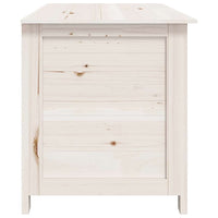 Scatola Cuscini Esterno Bianco 100x50x56cm Legno Massello Abete 152167