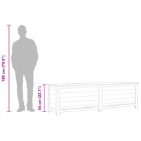 Scatola Esterni Cuscini Marrone 200x50x56 Legno Massello Abete 152177