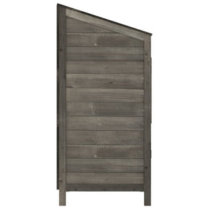 Capanno da Giardino Antracite 55x52x112 cm Legno Massello Abete 152180