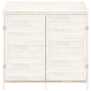 Capanno da Giardino Bianco 102x52x112cm Legno Massello di Abete 152183