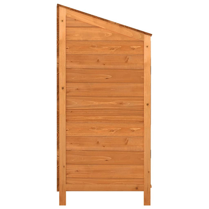 Casetta da giardino 102 x 52 x 112 cm in legno massello di abete marrone 02_0044042