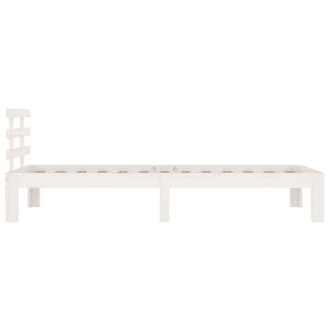 Giroletto-Struttura Letto Bianco in Legno Massello 90x190 cm Single 252311