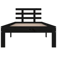 Giroletto Nero in Legno Massello 100x200 cm 814748