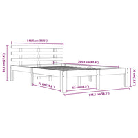 Giroletto Bianco in Legno Massello 140x200 cm 814755