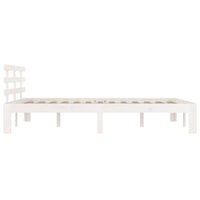 Giroletto-Struttura Letto Bianco in Legno Massello 200x200 cm 179382