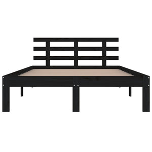 Giroletto Nero in Legno Massello 200x200 cm 814778