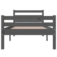 Giroletto Grigio in Legno Massello 90x190 cm Single 814786