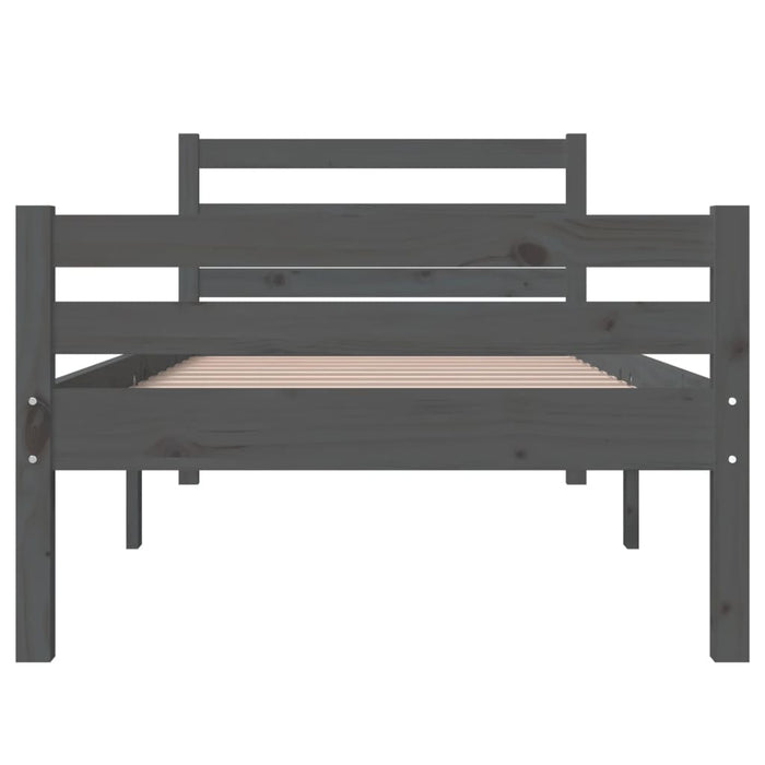 Giroletto Grigio in Legno Massello 90x190 cm Single 814786