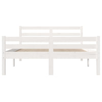 Giroletto-Struttura Letto Bianco in Legno Massello 150x200 cm King Size 293859