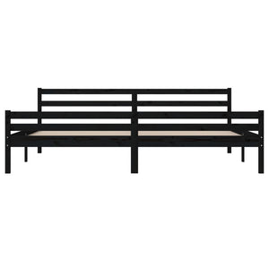 Giroletto Nero in Legno Massello 200x200 cm 814843