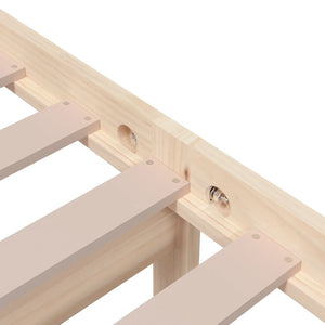 Giroletto-Struttura Letto in Legno Massello 90x190 cm Single 394019