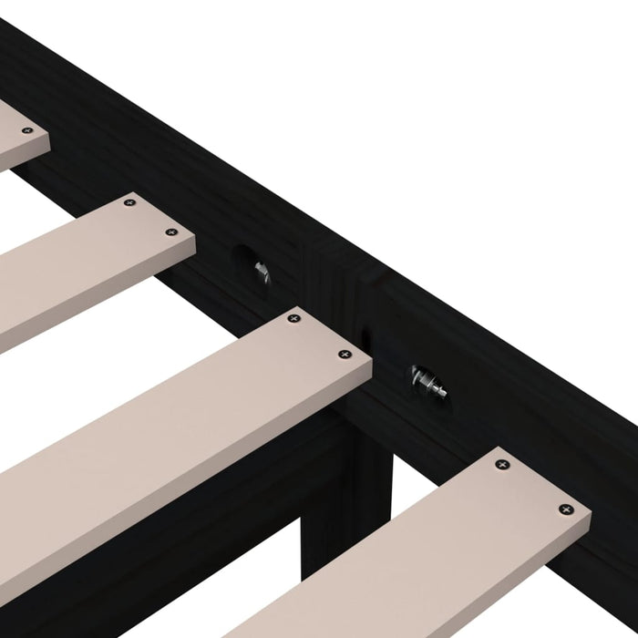 Giroletto Nero in Legno Massello 90x190 cm 3FT Single cod mxl 56234