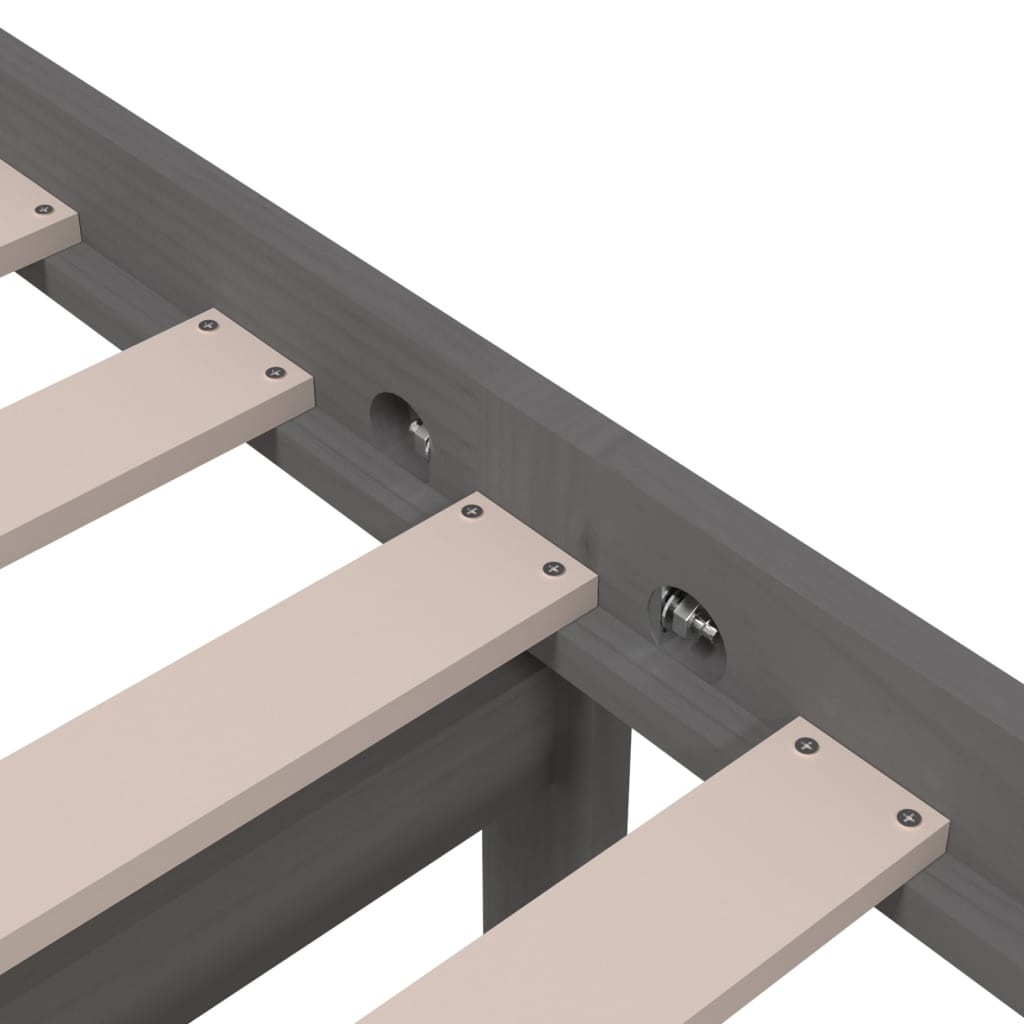 Giroletto Grigio in Legno Massello 120x190 cm 4FT Small Double cod mxl 31710