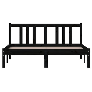 Giroletto Nero in Legno Massello 135x190 cm Double 814863