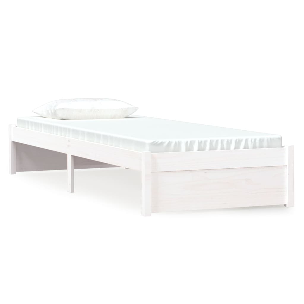 Giroletto-Struttura Letto Bianco in Legno Massello 75x190 cm Small Single 279967