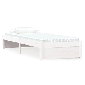 Giroletto-Struttura Letto Bianco in Legno Massello 75x190 cm Small Single 279967