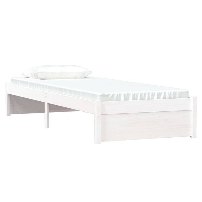 Giroletto-Struttura Letto Bianco in Legno Massello 75x190 cm Small Single 279967