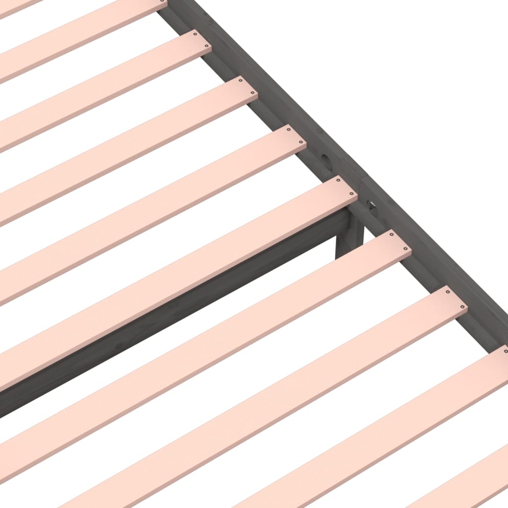 Giroletto Grigio in Legno Massello 90x190 cm Single 814916