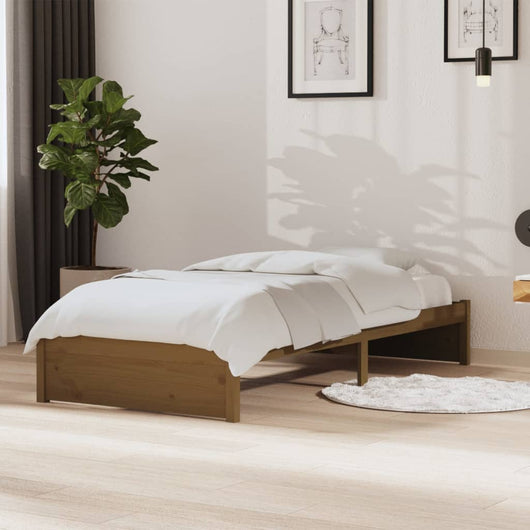 Giroletto-Struttura Letto Ambra in Legno Massello 90x190 cm Single