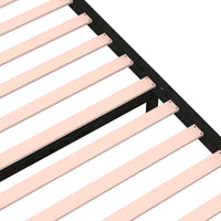 Giroletto-Struttura Letto Nero in Legno Massello 90x190 cm Single