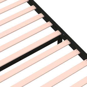 Giroletto-Struttura Letto Nero in Legno Massello 90x190 cm Single