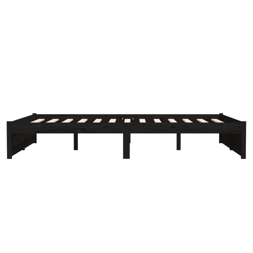 Giroletto Nero in Legno Massello 135x190 cm 4FT6 Double cod mxl 57591